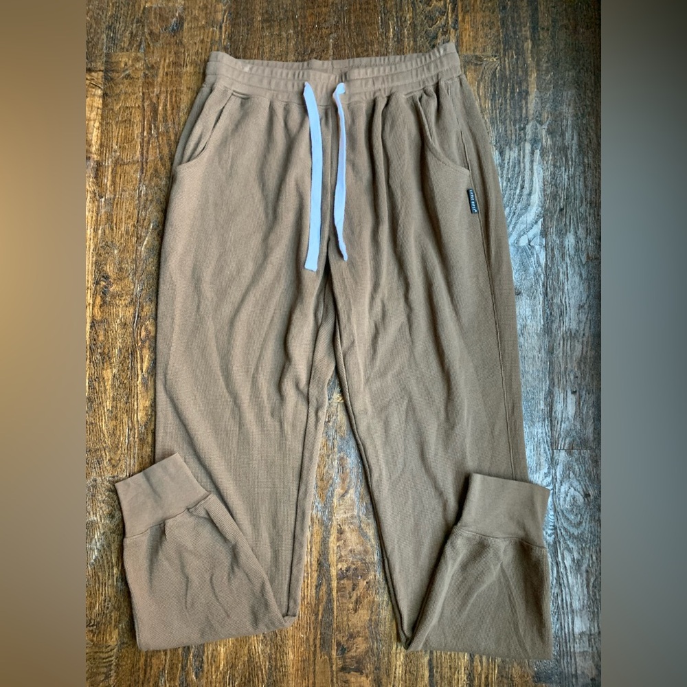 Little Bipsy Adult Waffle knit Joggers Brown Large